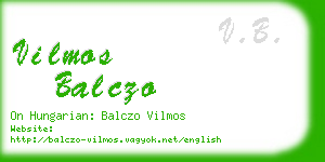 vilmos balczo business card